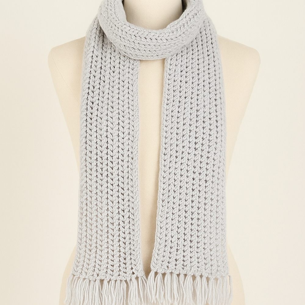 Chic Knit Fringe Scarf
